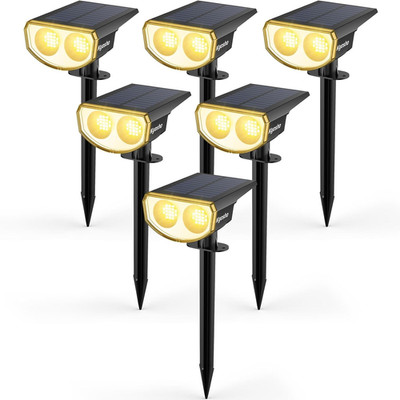 Kyosho Solar Spot Lights Outdoor, IP67 Waterproof 38 LED Solar Powered Landscape