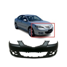 Bumper Cover For 2004-2006 Mazda 3 Sedan S I W Fog Light Hole Bnyk5003xebb Front