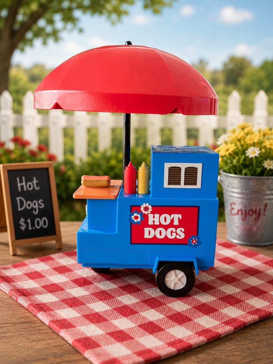 New 2026 Target Bullseye Light Up SUMMER PATRIOTIC HOT DOG CART