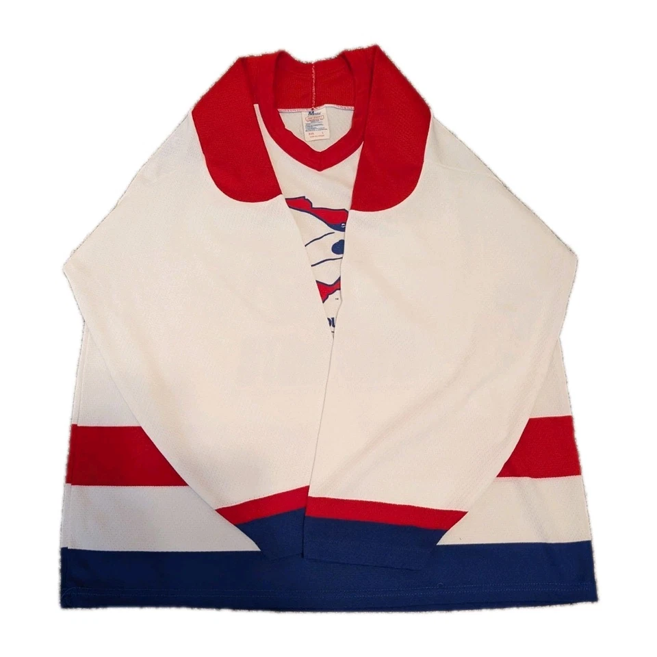 Camiseta deportiva de hockey rara vintage de los 90 South Carolina Stingrays máscara tejida al aire talla grande Foto 2 de 4