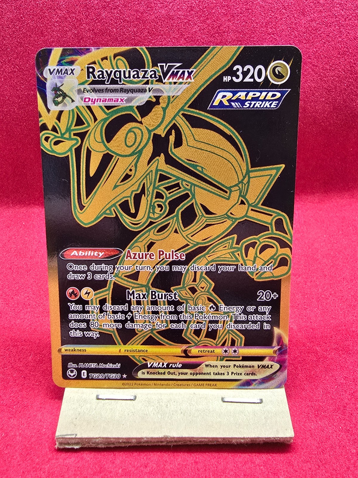 pokemon tcg silver tempest tg29 tg30 rayquaza vmax card Rayquaza VMAX Gold #TG29/TG30 - 2020 Pokemon Silver Tempest SGC Graded 9.5 MT+