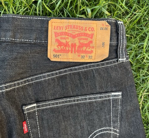 Vintage Levi's 501 Jeans Original Fit W32 x L32 White Stitch Detail Straight 90s - Picture 4 of 6