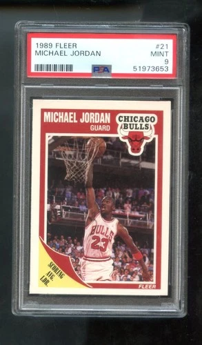1989-90 Fleer #21 Michael Jordan PSA 9 Graded Basketball Card NBA 1989 1990 Bull