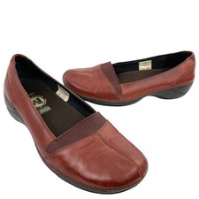MERRELL Apure Terracotta Brown Leather Ortholite Loafers Womens Size 7