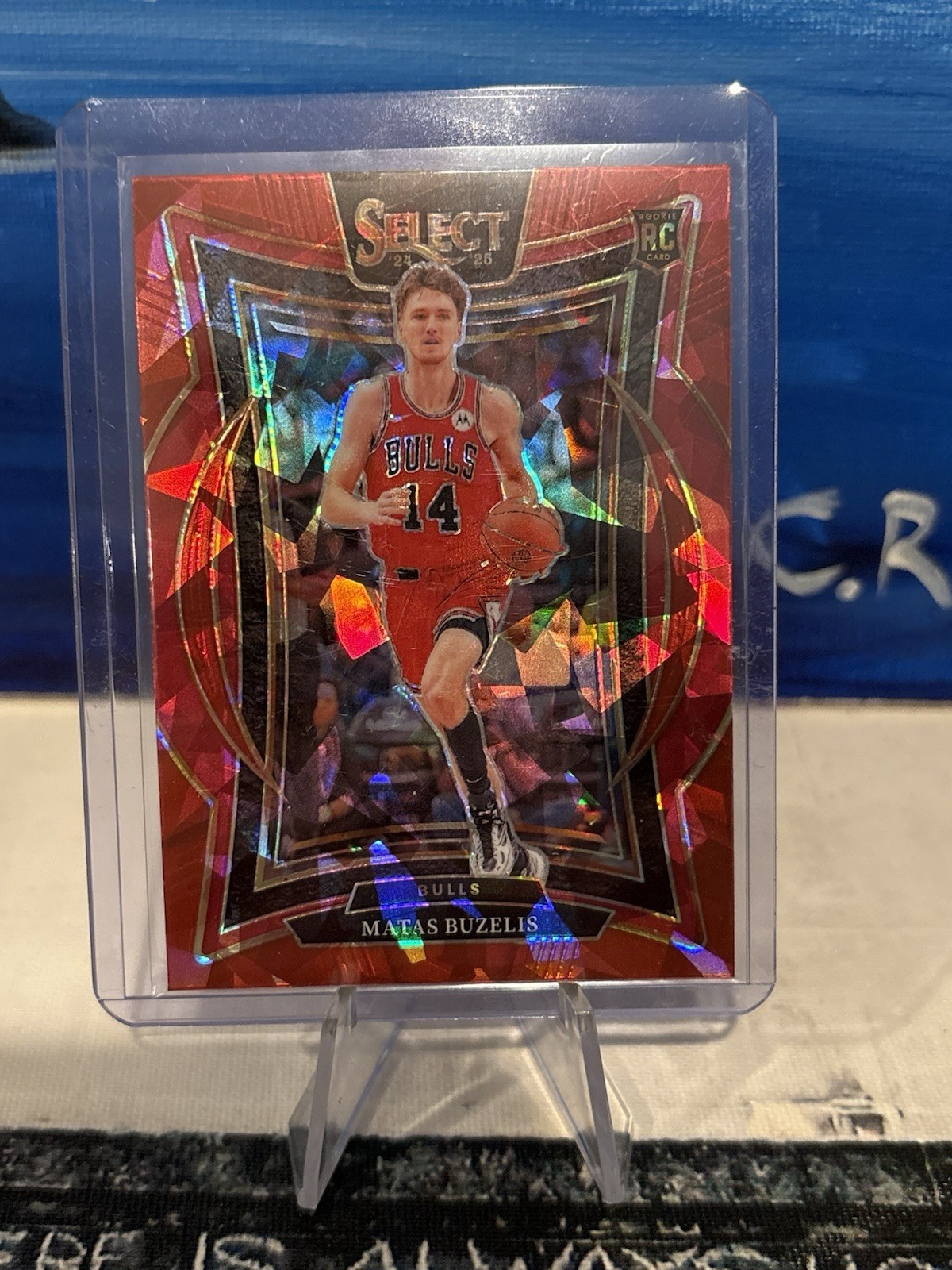 MATAS BUZELIS RC 2024-25 Panini Select Red Ice Prizm Concourse #70 Bulls