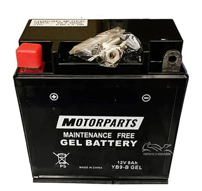 MOTORPARTS Batteria Gel YB9-B 12v 9ah Per VESPA PX 150 2011 2012 2013 2014 2015 2016 2017