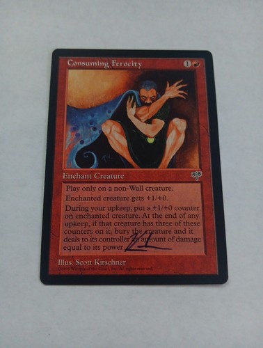 Consuming Ferocity ARTIST PROOFS Mirage Signed By Scott Kirschner Magic Mtg