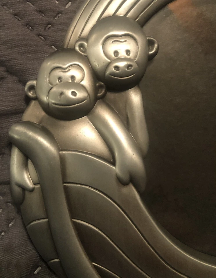 FETCO Noah's Ark Child Collage Photo Frame Pewter Finish 3-Photo 6.75 x 8.75 EUC - Image 3 of 4