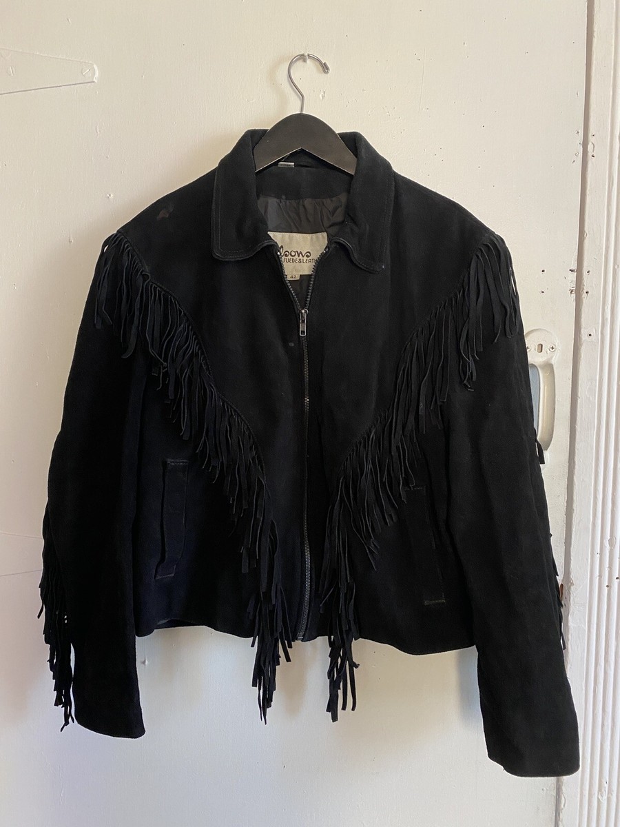 Wilson's Leather Black Suede Fringe Moto Jacket | eBay Wilson's Leather Black Suede Fringe Moto Jacket | eBay
