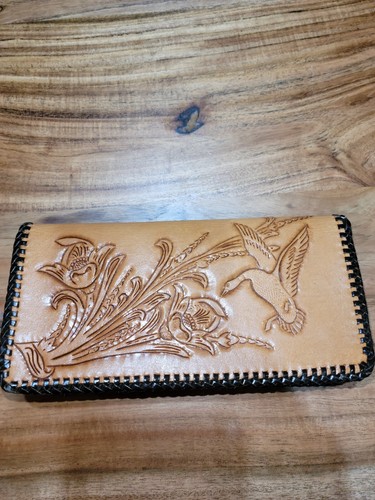 Vintage Faux Leather Wallet 7 Inch X 3.5 Inch