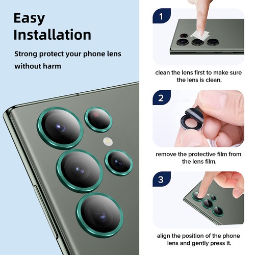 For Samsung Galaxy S24 Ultra S23 Plus Metal Rings Camera Lens Protector Cover - Picture 55 of 73