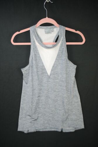 Athleta Women’s Utopia Mesh Tank Top Gray Racerback Small S #349168