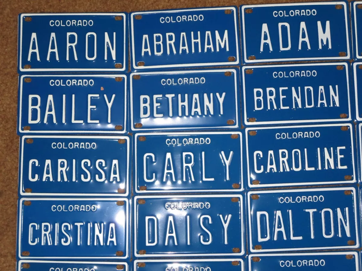 License plate name signs deals