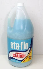 RARE Vtg STA-FLO Liquid Starch Dial Laundry 64 oz Plastic Bottle Prop 95% Full