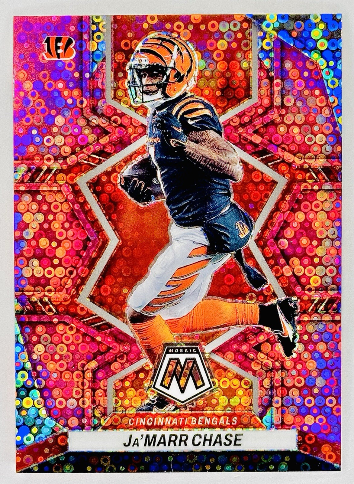 2022 Panini Mosaic JA'MARR CHASE No Huddle Pink /20 Prizm #41 OROY Bengals 🔥