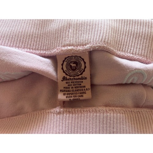Vintage Abercrombie & Fitch Track Pants Pink Y2K Streetwear 90s Track Pants XS - Picture 8 of 9