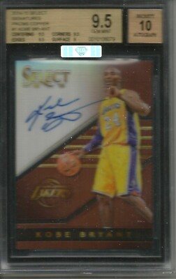 Kobe Bryant 14/15 Panini Select Copper Prizm Autograph #47/49 BGS