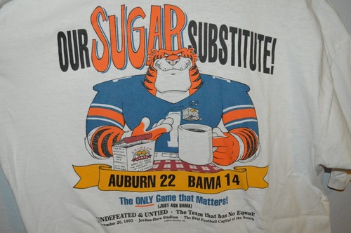 Camiseta De Colección AUBURN TIGERS Golpeando Bama Dibujos Animados Para Hombres XXL 1993 Rara Fútbol - Imagen 2 de 9