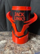 Jack Links Beef Jerky Counter Display Container Red Black Bull Horns