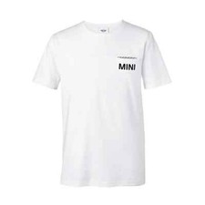 MINI COOPER Men's WHITE T-Shirt with Wordmark Pocket | MEDIUM | $29
