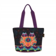 Laurel Burch Canvas Celestial Lotus Cats Medium Tote LB8101