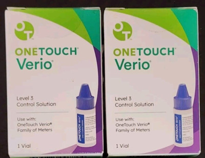 One Touch Verio Level 3 Control Solution 2 Vial New in Boxes 2 Pack Exp. 07/2025