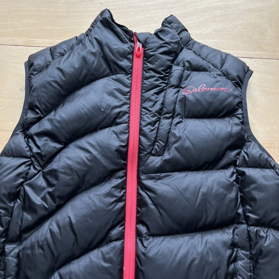 Salomon Vest Small Black Down Fill Full Zip Insulated Puffer Outerwear - Image 3 of 4