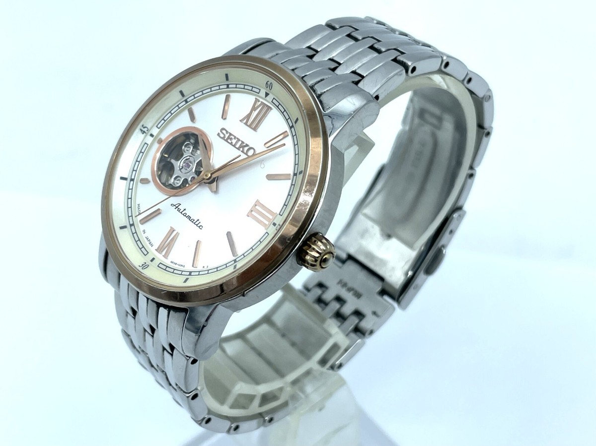 SEIKO PRESAGE Automatic Watch Open heart Sapphire Silver Dial 4R38