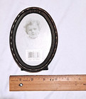 Vintage Oval PICTURE FRAME Pewter Silver/Brass Tone Metal - 5.5 in x 4 in — photo 3