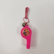 Vintage 1980s Plastic Bell Charm Whistle For 80s Necklace