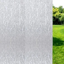 WPCTEV Window Film Non Adhesive Frosted Film Privacy Window Sticker Self Stat...