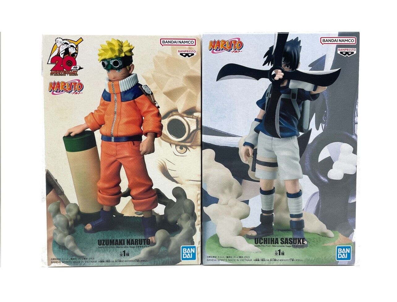 NARUTO 20th ANNIVERSARY Memorable Saga NARUTO & SASUKE Both Figures Set New