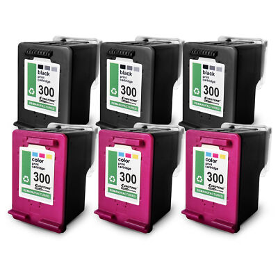 6x Eurotone PRO Patrone 3+3 ersetzt HP CC641EE CC644EE 300XL 300 XL CN637EE
