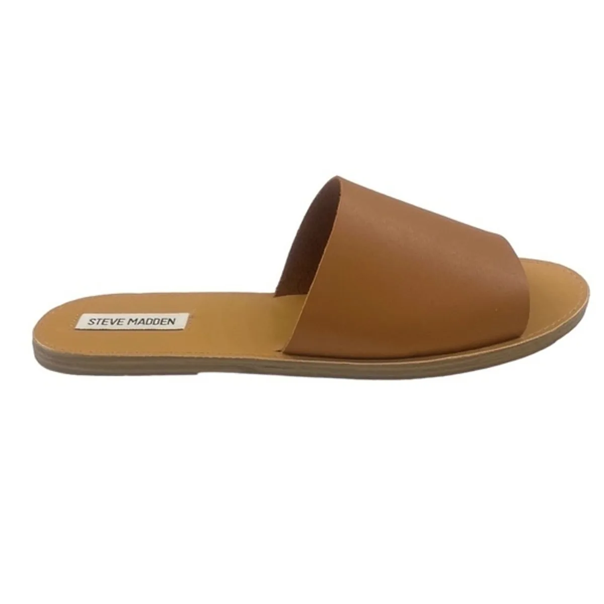 Steve Madden Grace Slides Sandals Shoes Slip Ons Brown Leather Size 11 New