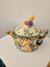 Vintage Mercuries CHILD'S TEA SET 16 PIECES, 1998 Bunny Springtime Collectible