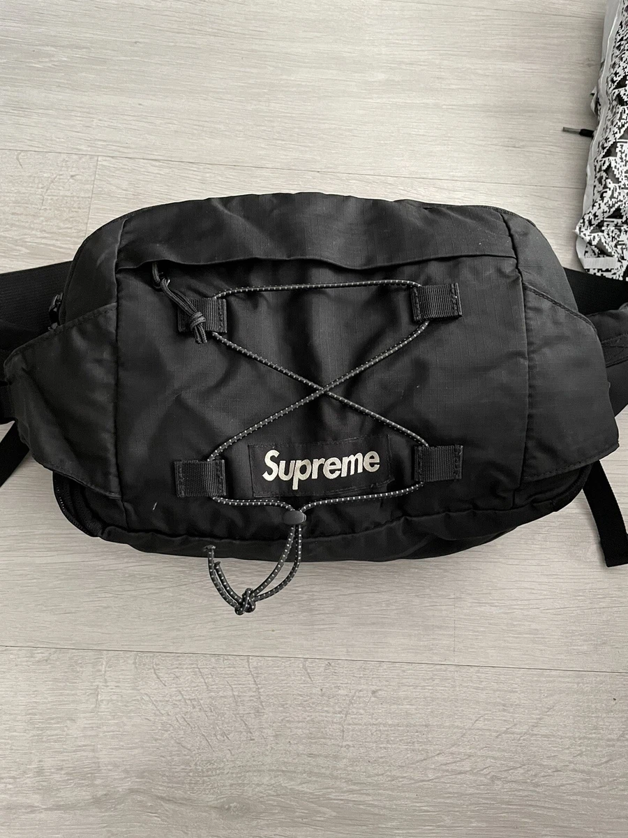 SS17 Supreme black Waist bag Cordura fabric