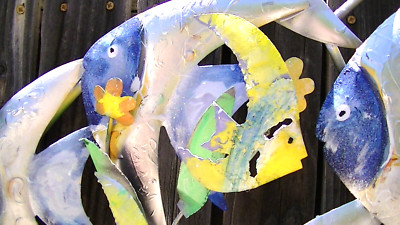 IVAN RANE Oil Painted Metal Fish Wall Sculpture 33