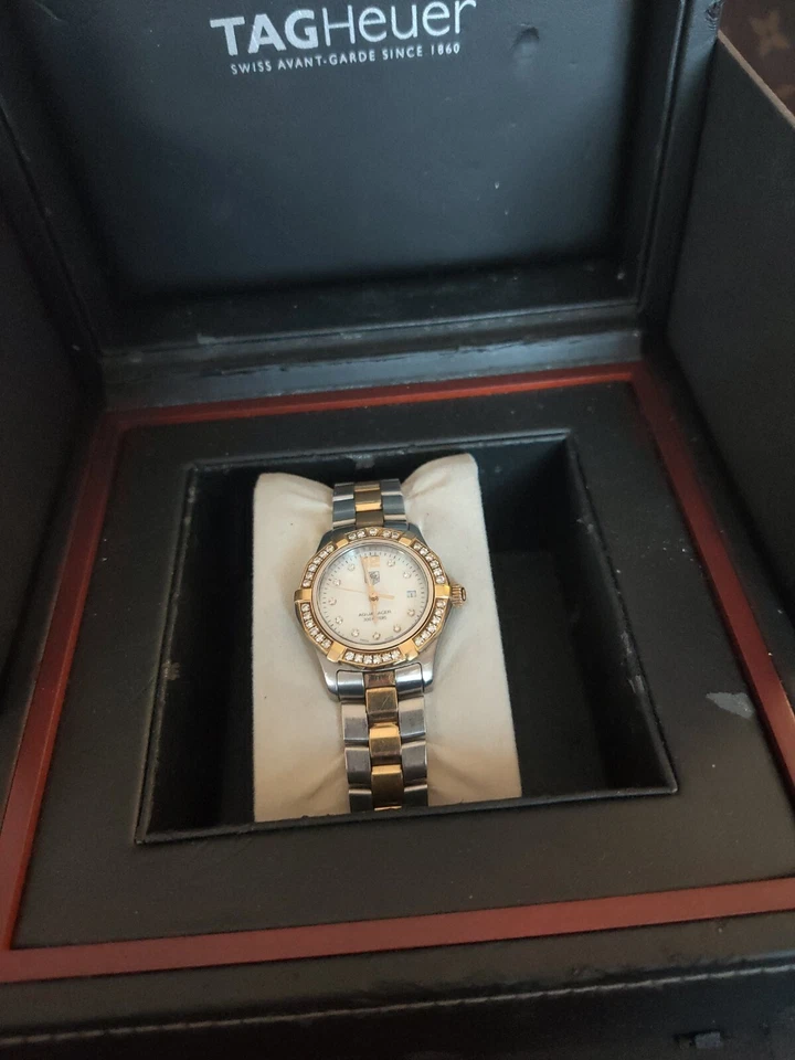 tag heuer aquaracer diamond bezel mop face ladies