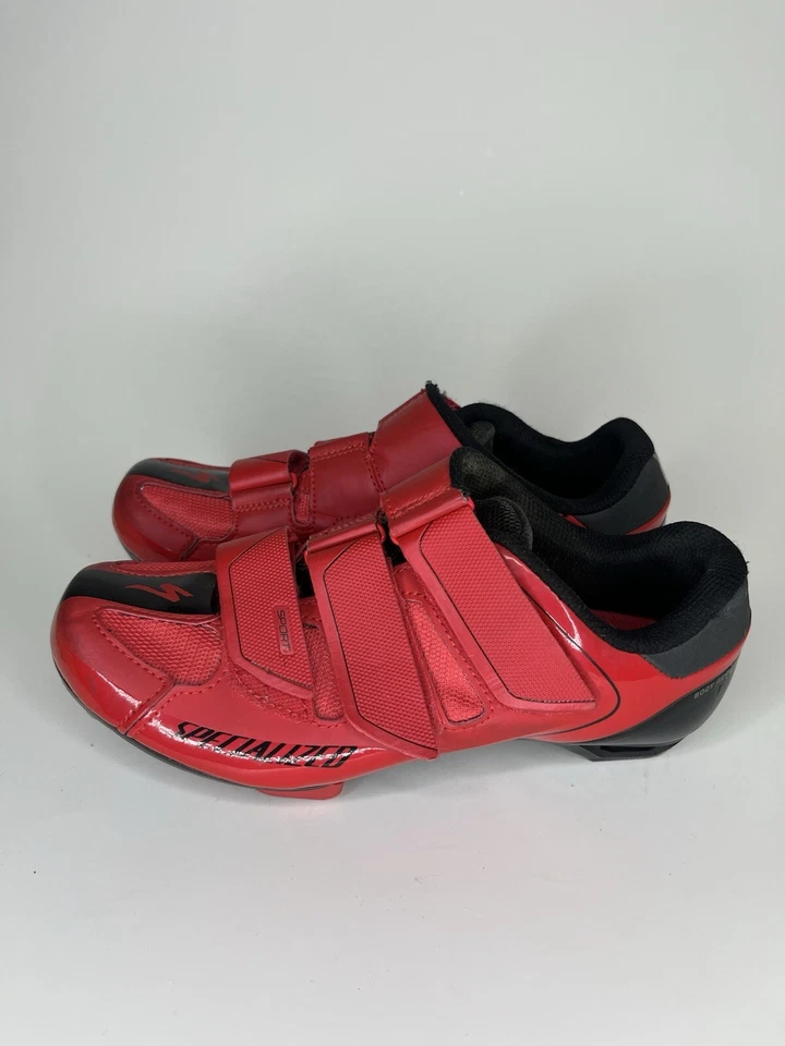 Specialized Sport Rd Men's Size 5.5 Body Geometry Bike Cycling Shoes Red Black - Image 3 of 4