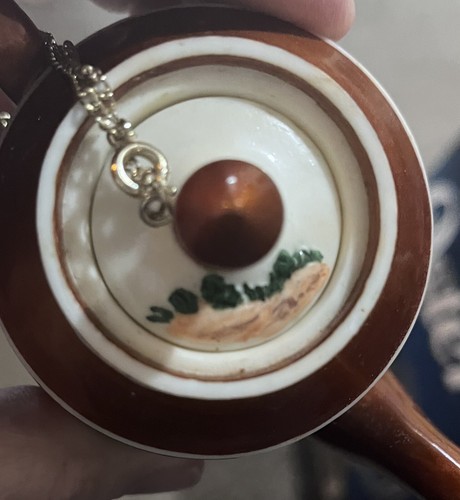 NINI, Mini Schmuckstück - Geschenk - Teekanne handbemalt Vögel 3D Ring Keramik Porzellan - Bild 6 von 8