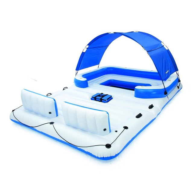 Bestway CoolerZ Tropical Breeze 6 Person Floating Island Blue for