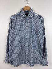 Mens Etro Button Up Long Sleeve Check Shirt Plaid Multicolor Size 41