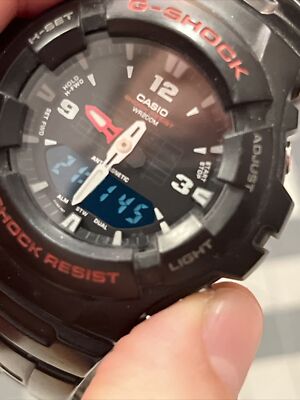 Men's Casio G-Shock G-100 (5158) Black Resin Digital Analog