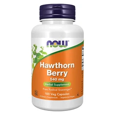 NOW FOODS Hawthorn Berry 540 mg 100 Veg Capsules
