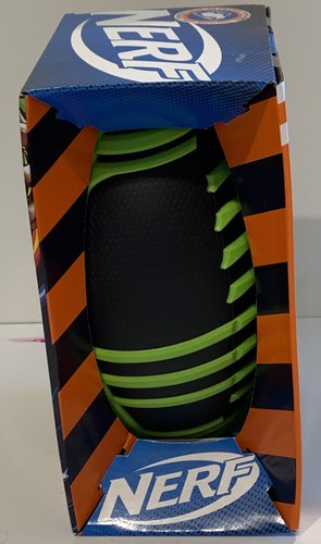 Nerf Weather Blitz Football All-Weather Play Easy-To-Hold Grips. Black/green New - Picture 2 of 4