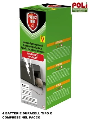 SBM PROTECT HOME VICTOR TRAPPOLA ELETTRICA PER TOPI RATTI TIPO GRANDE VICTOR PROTECT HOME SBM CON 4 PILE