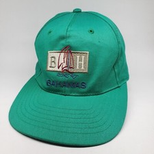 Vintage Bahamas Hat Cap Snapback Mens Green Island OSFM Vacation Cotton Strapbac