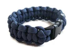 Paracord Bracelet 550 Black Tactical 3/8" Buckle (Navy Blue) Hand Made