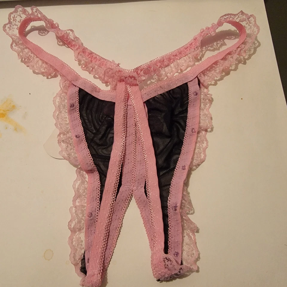 Tanga de encaje Fhideai sexy atractivo experto ROSA/NEGRO s/m  Foto 4 de 4