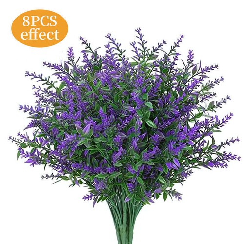 Artificial Flowers Plastic Fake Plants UV Resistant Home In/Outdoor Garden Decor - Picture 12 of 16
